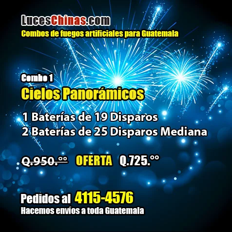 Combo de Fuegos Artificiales Economico para Guatemala