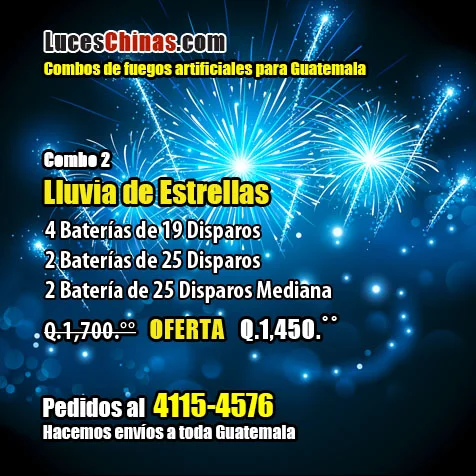 Combo de fuegos artificiales intermedio para Guatemala