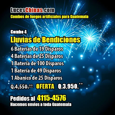 Combo de fuegos artificiales premium para Guatemala